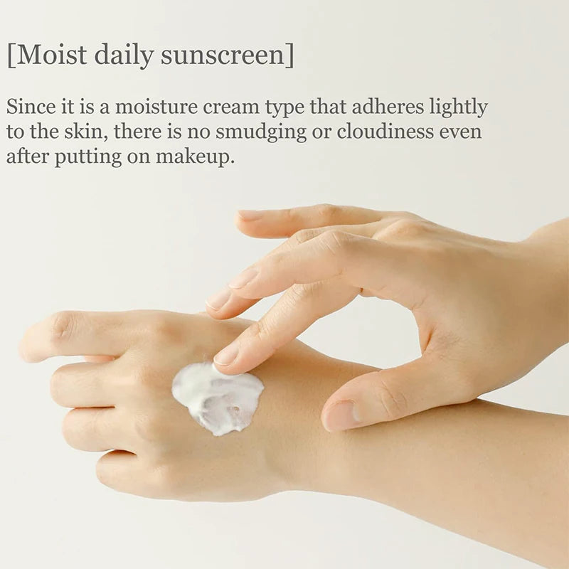 Crème solaire au riz, blanchissante qui contient du sérum hydratant