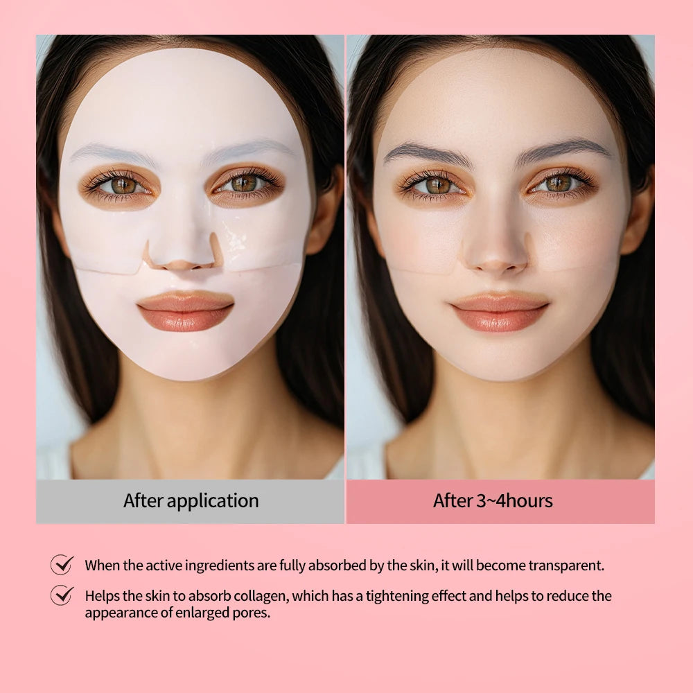Masque bio-collagène hydratant qui améliore l'elasticité et minimise les pores