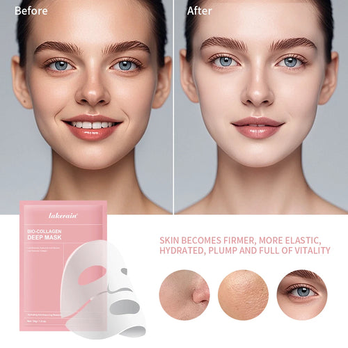 Masque bio-collagène hydratant qui améliore l'elasticité et minimise les pores